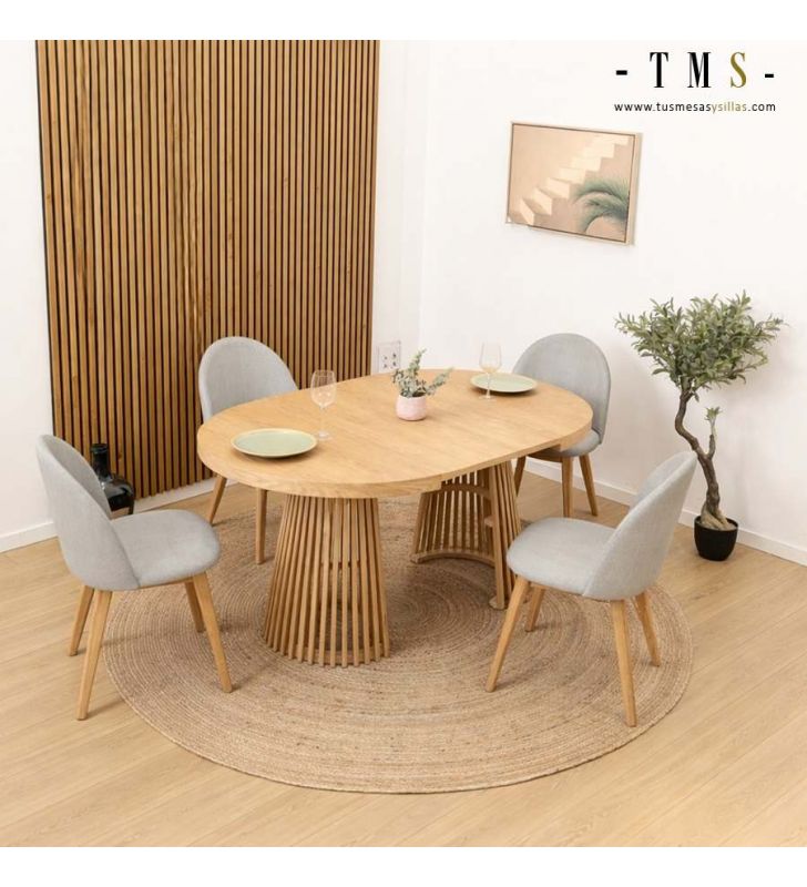 table à manger ronde pour 6 personnes