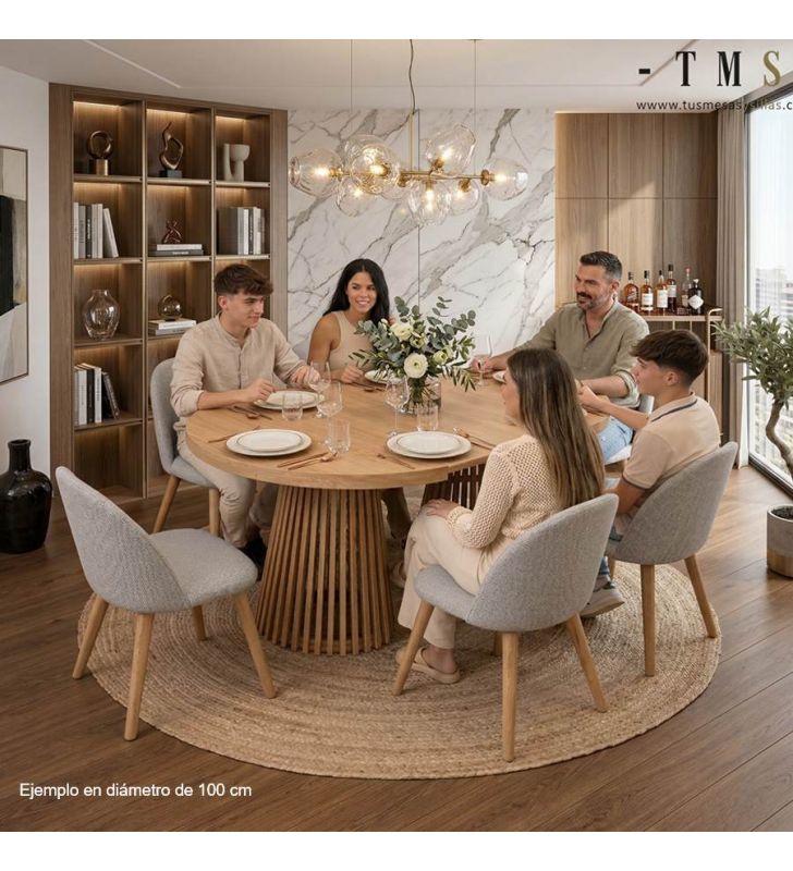 table ronde pour 6 personnes