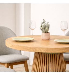 détail de table en bois