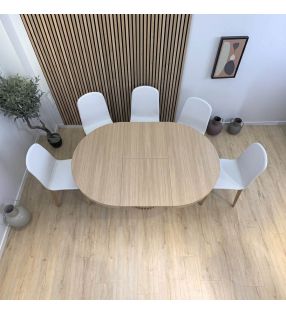 tables rondes extensibles avec extension intégrée