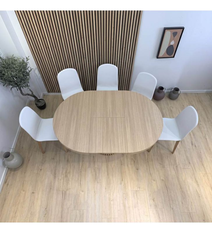 tables rondes extensibles avec extension intégrée