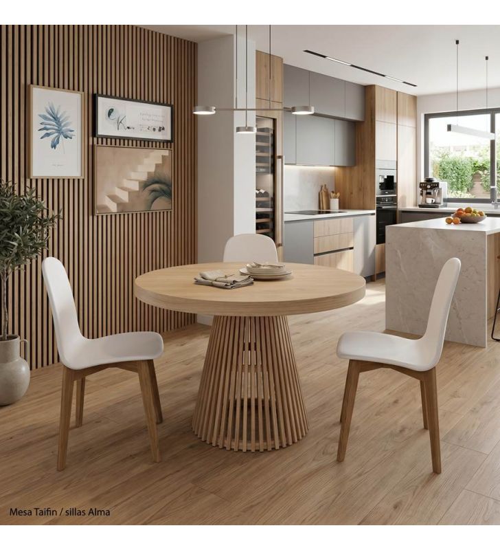 tables rondes avec pied central