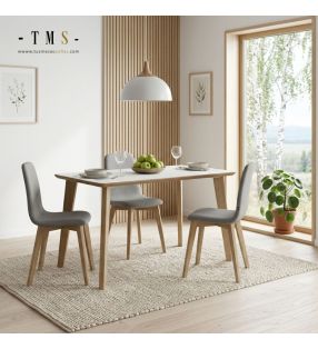 Mesa fija Adana canto madera biselado