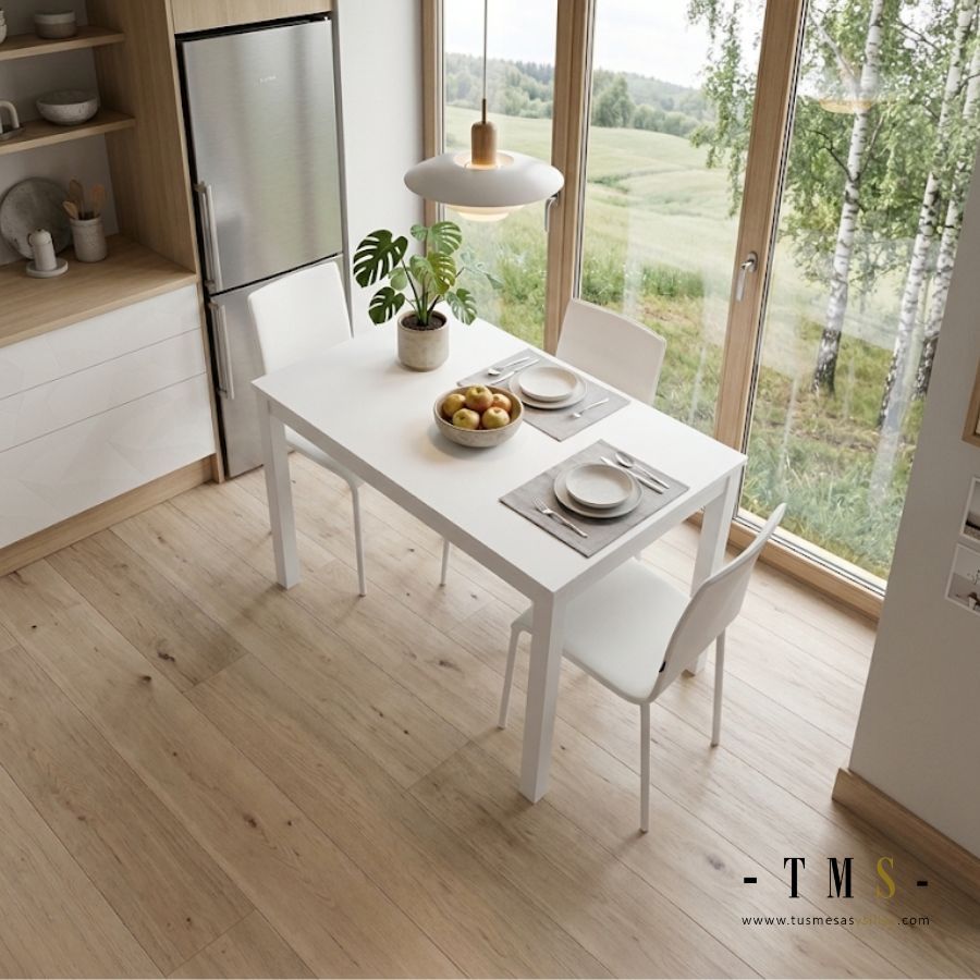 Comptoir extensible table Flora par Fenix, cuisine ou salle à manger et finition mate