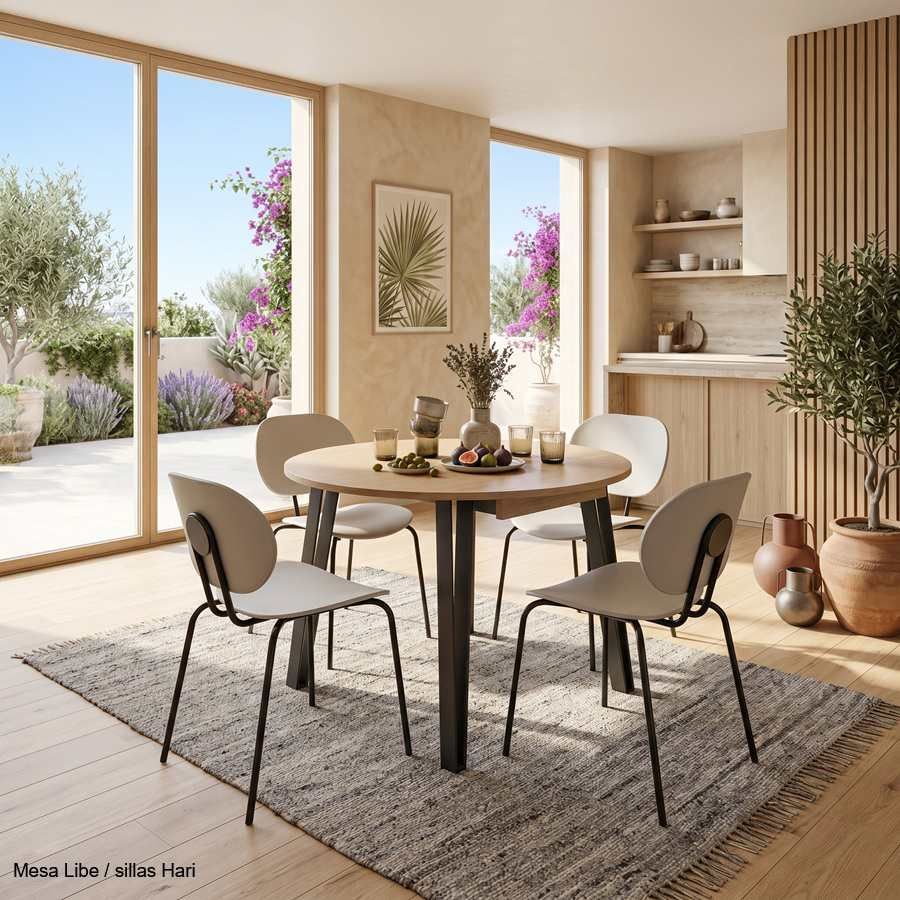 table ronde, bois libre