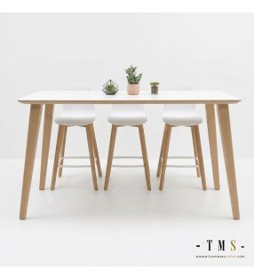 Table haute avec plateau - Fenix ​​- blanche