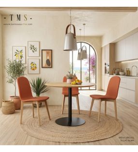 Tables rondes en bois massif - 90