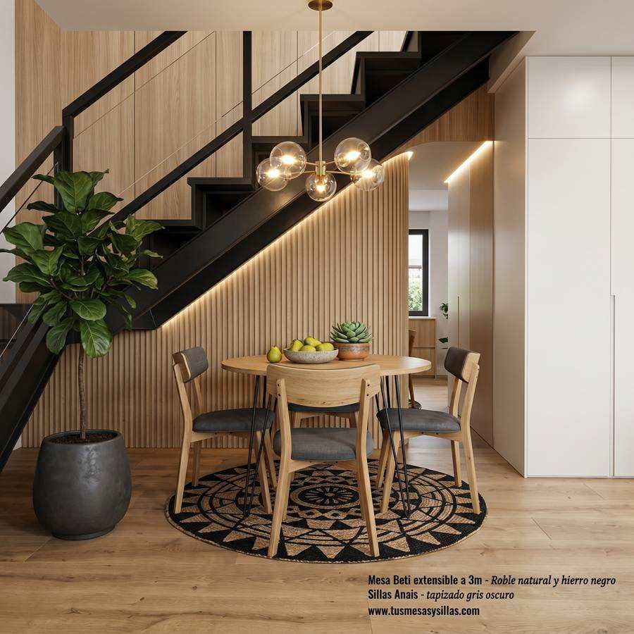 Chaise de style nordique rembourrée et en bois Chaise de style nordique rembourrée et en bois