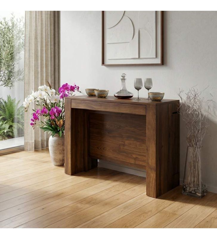 mesa-consola-extensible-roble-oscuro mesa-consola-extensible-roble-oscuro