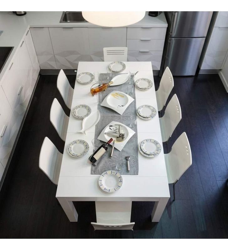 mesa consola extensible blanca