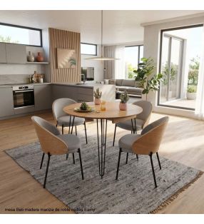 Tables rondes extensibles en bois massif