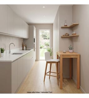 table de cuisine haute sur mesure