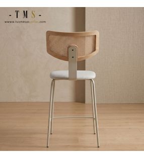 Dossier en rotin style bohème.