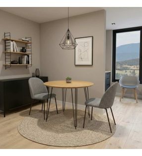 tables rondes de style industriel