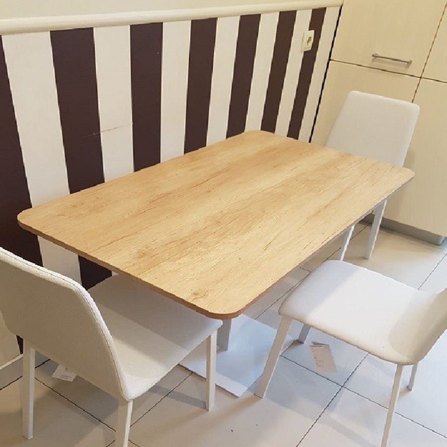 Redondear las 4 esquinas a mesa de pie central en laminado, madera, laca