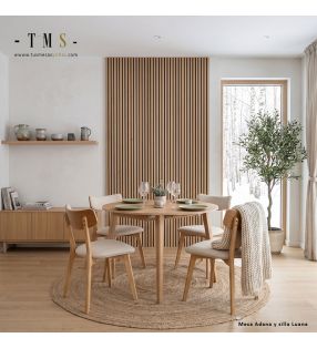 Table ronde extensible de style nordique