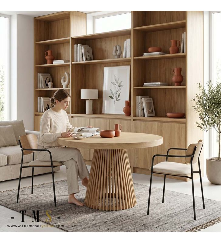 Mesa comedor redonda de madera Mesa comedor redonda de madera