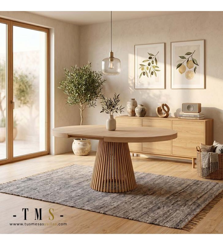 Table à manger ronde extensible