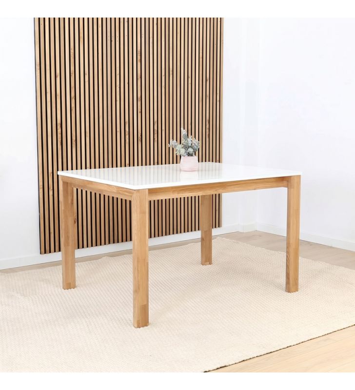 table extensible avec plateau en verre