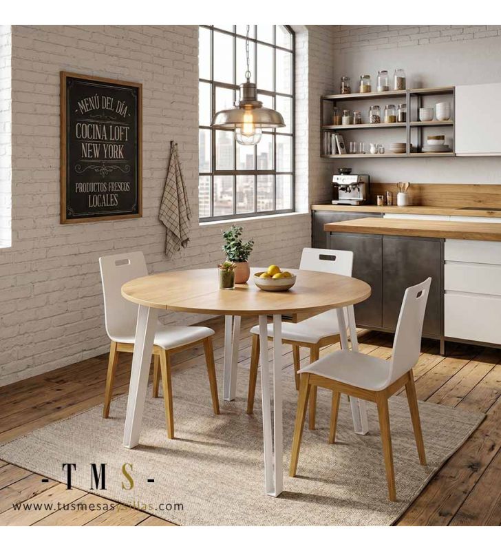 Table ronde extensible