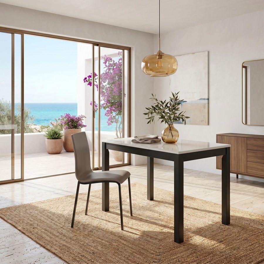 table blanche avec plateau en verre table blanche avec plateau en verre