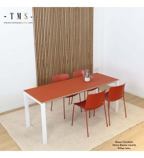 table extensible avec une extension de 60 cm