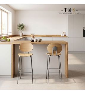 Tabouret haut en bois Hari