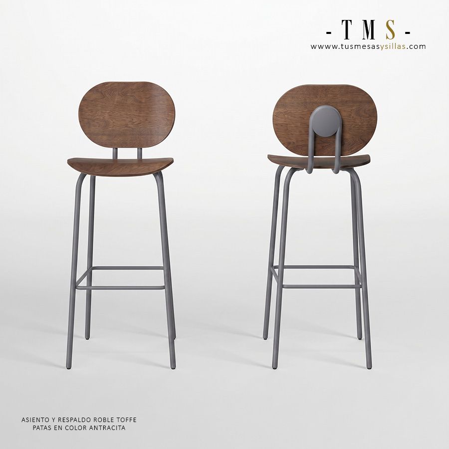 Tabouret haut en bois Hari Tabouret haut en bois Hari