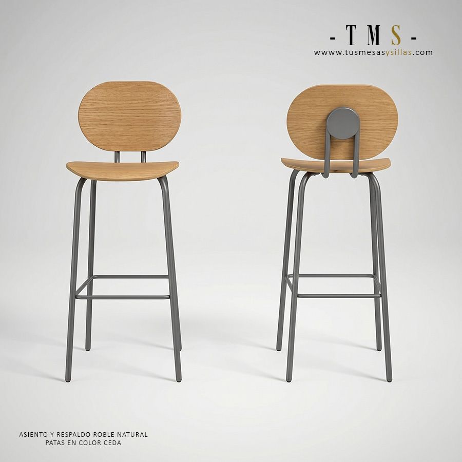 Tabouret haut en bois Hari Tabouret haut en bois Hari