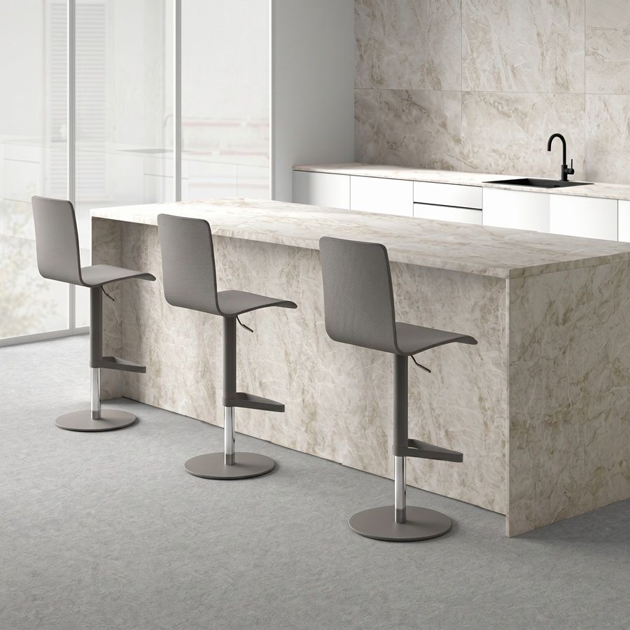 Taburete alto Palma con respaldo y asiento elevable para mostrador - 1 Taburete alto Palma con respaldo y asiento elevable para mostrador - 1