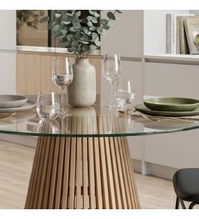 table ronde en verre
