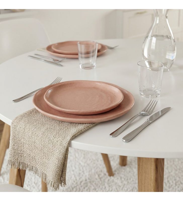 table à manger ovale blanche