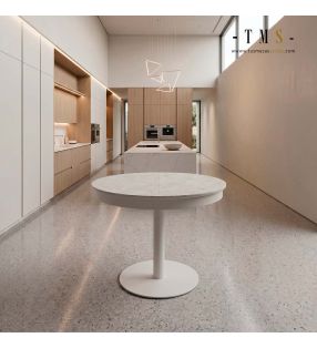 Table ronde extensible Dekton 90 cm