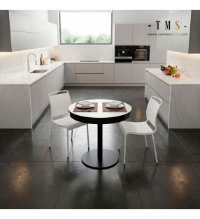 Table de cuisine ronde extensible Vimens
