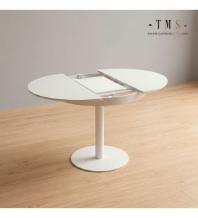 Table ronde extensible jusqu'à 35 cm