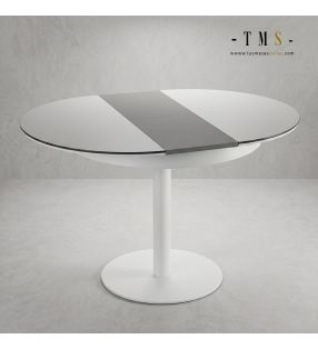mesa de diámetro 90 y extensión de 35cm