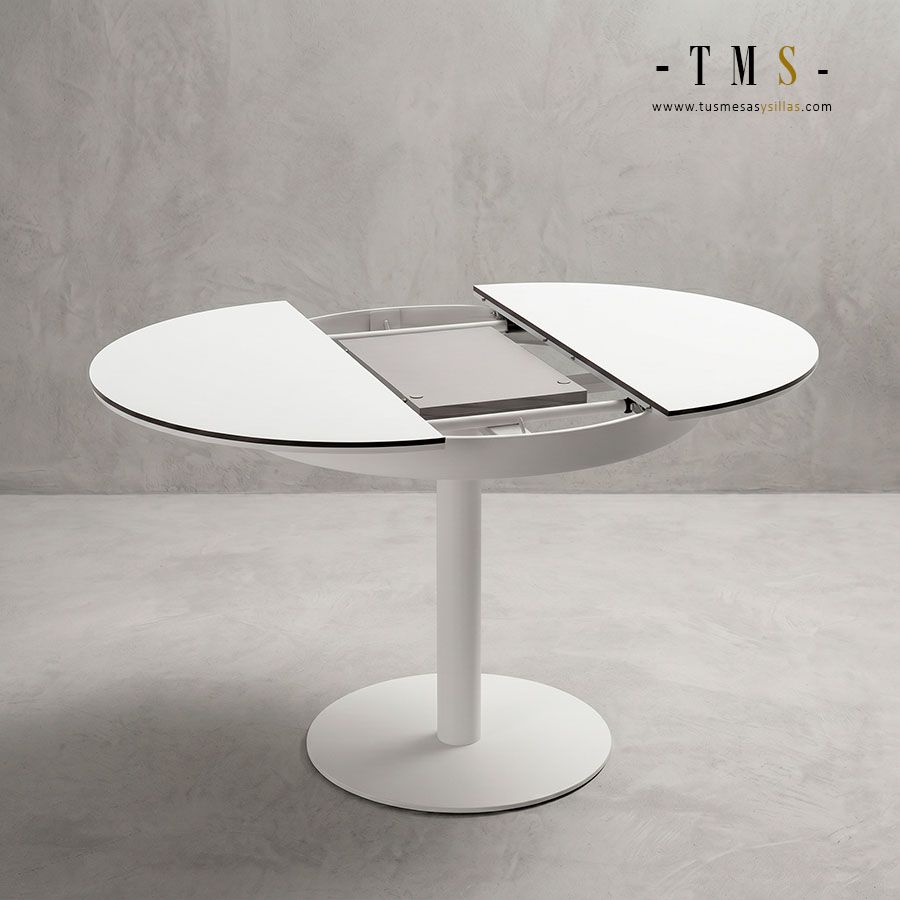 Mesa redonda Center 90 cm encimera en formica y madera - 3 Mesa redonda Center 90 cm encimera en formica y madera - 3