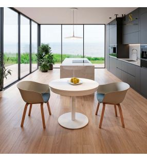 Mesa con encimera en porcelanico
