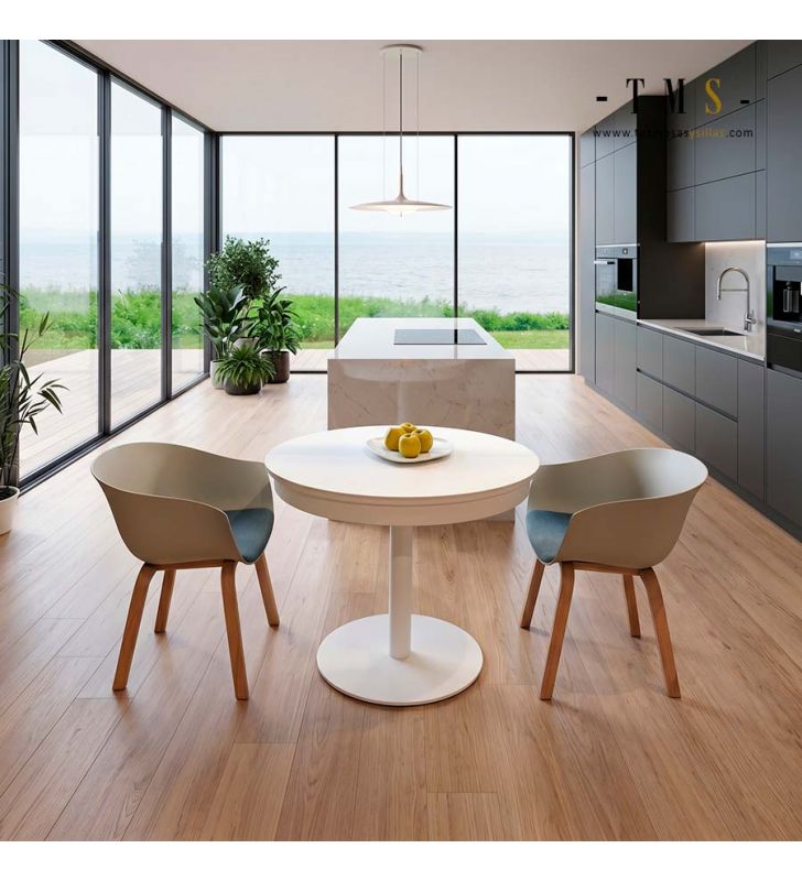Mesa con encimera en porcelanico Mesa con encimera en porcelanico