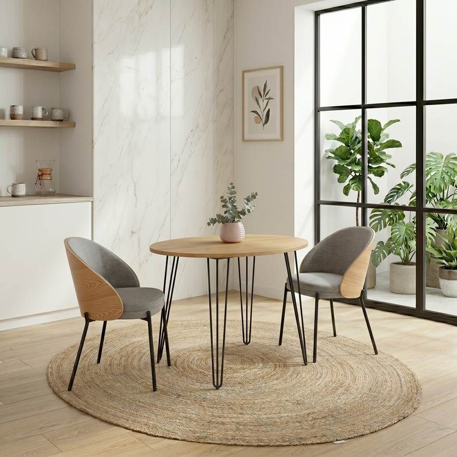 Table ovale extensible de style industriel Beti Table ovale extensible de style industriel Beti