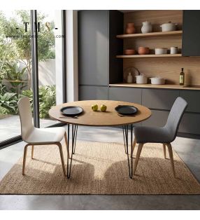Mesa de comedor estilo industrial