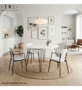 table ovale blanche et noire