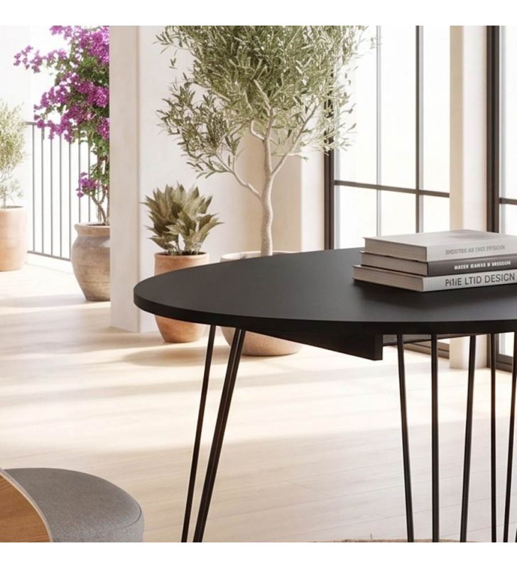 table ovale extensible noire table ovale extensible noire