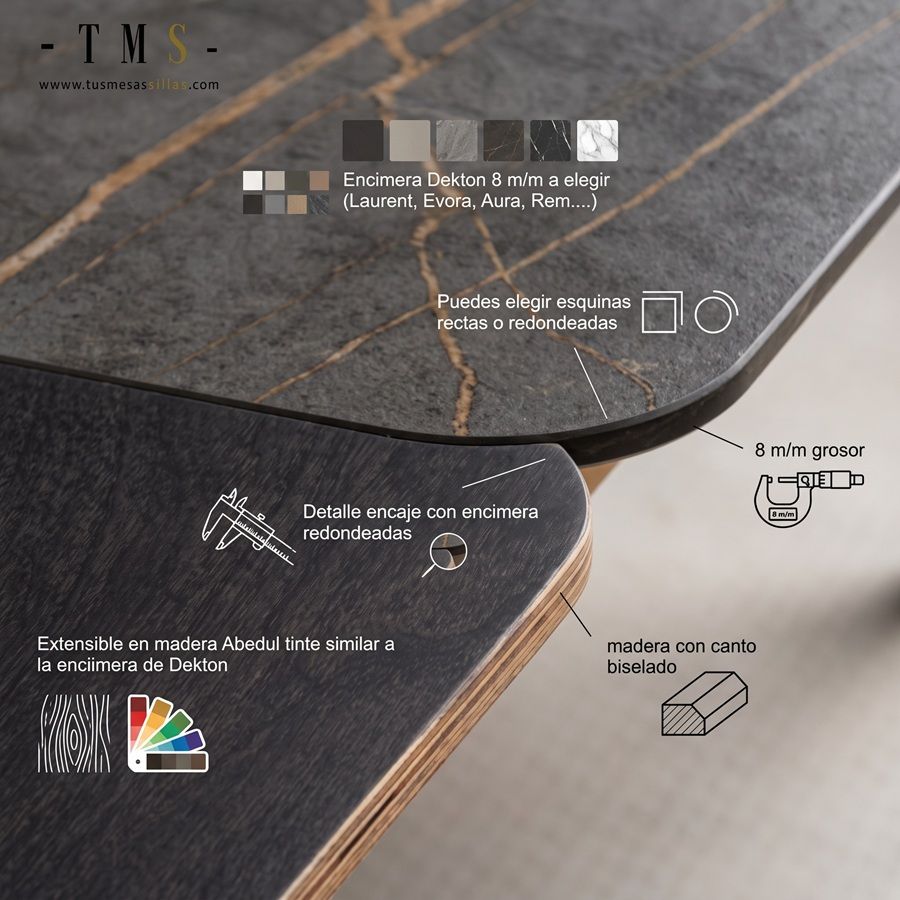 Table Dekton de style nordique Table Dekton de style nordique