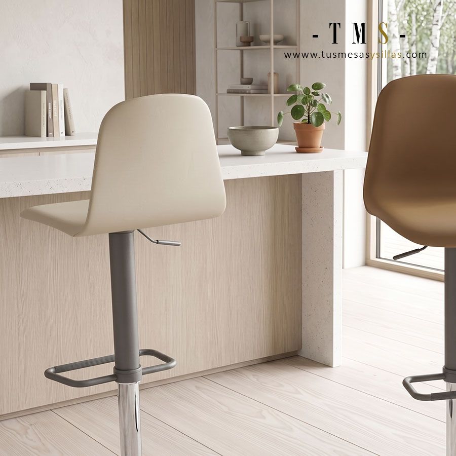 Taburete alto Lemon regulable.