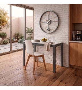 petite table avec plateau en verre