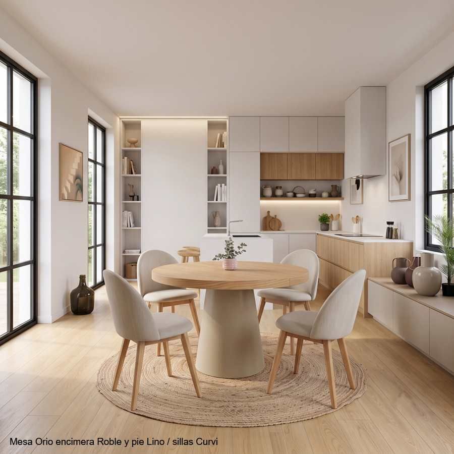 table ronde extensible moderne