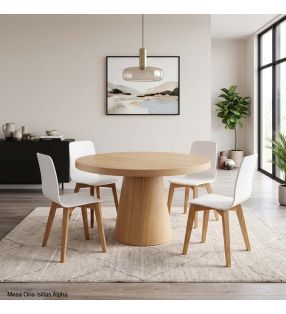 petites chaises, blanches et en chêne