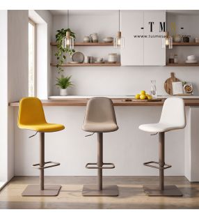 Taburete alto Lemon Tessuto regulable.