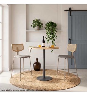 table haute ronde moderne
